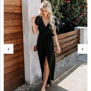 VICI wrap maxi dress - black